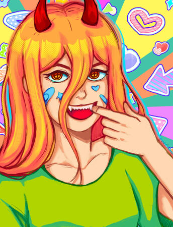 power headshot, full color