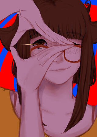 character, colored sketch