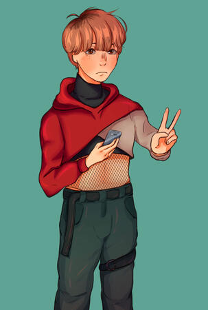 half-body, full color