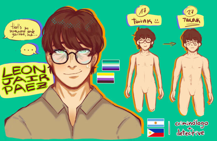 character ref, colored sketch