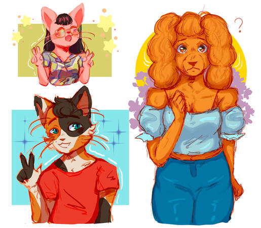 colored sketches