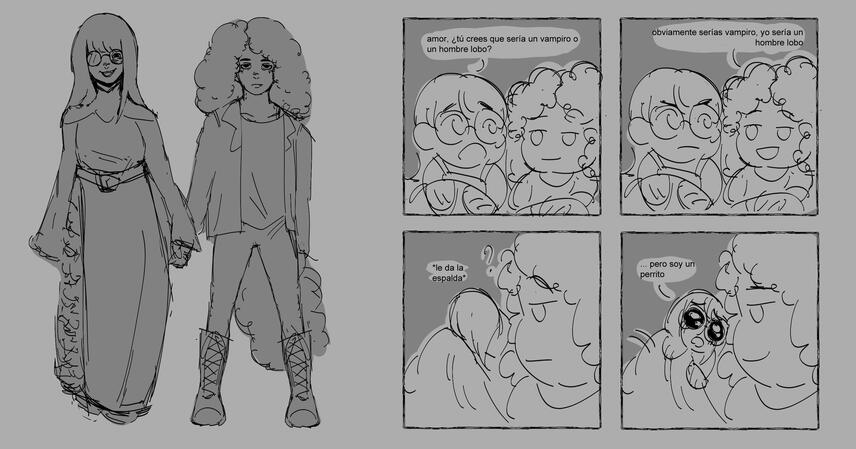 halloween sketches + silly comic